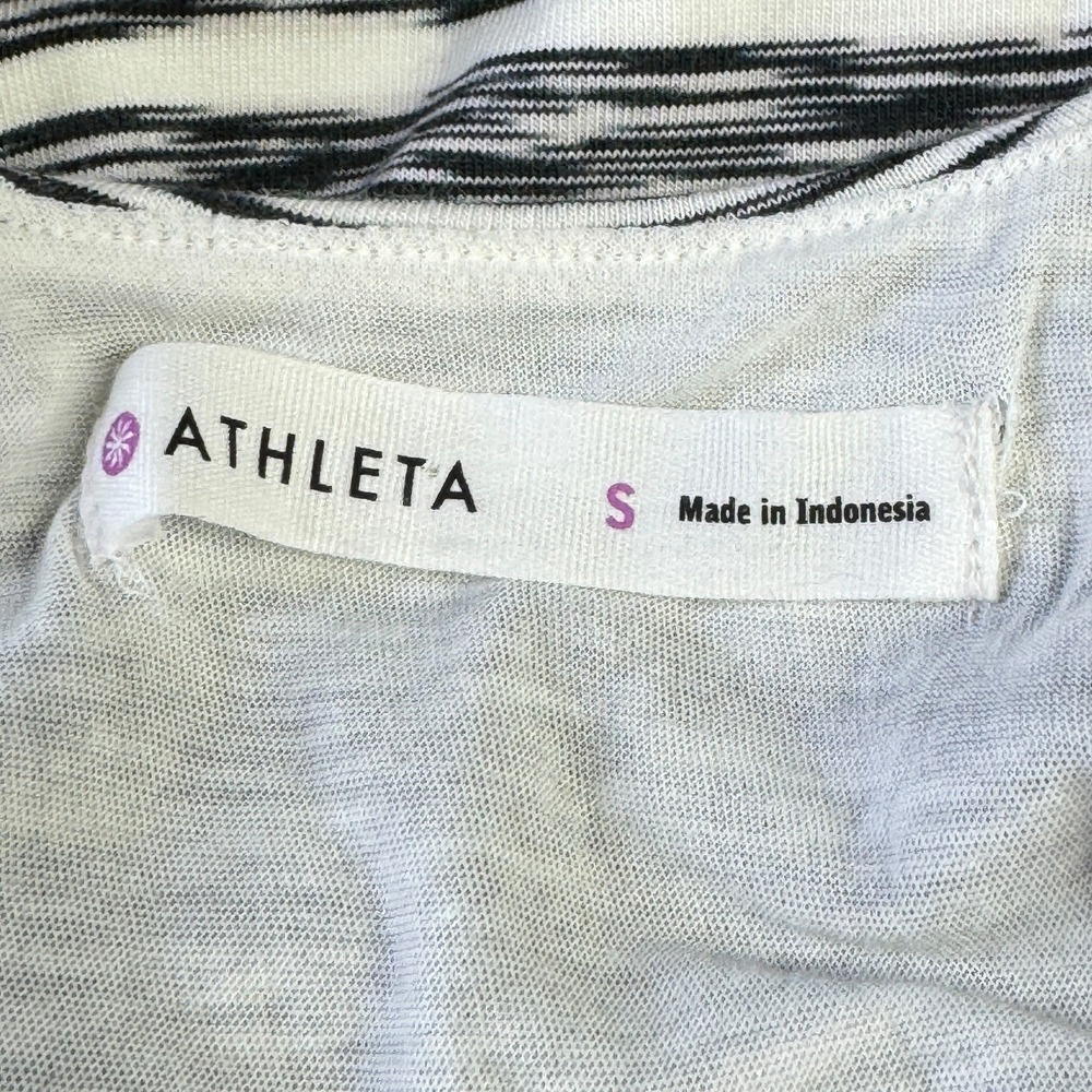 Athleta Comeback Tank Midi Dress SZ S Ruched Striped Long Comfy Modal Athletic - Picture 8 of 8